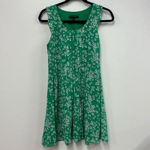 Banana Republic green floral mini dress 0